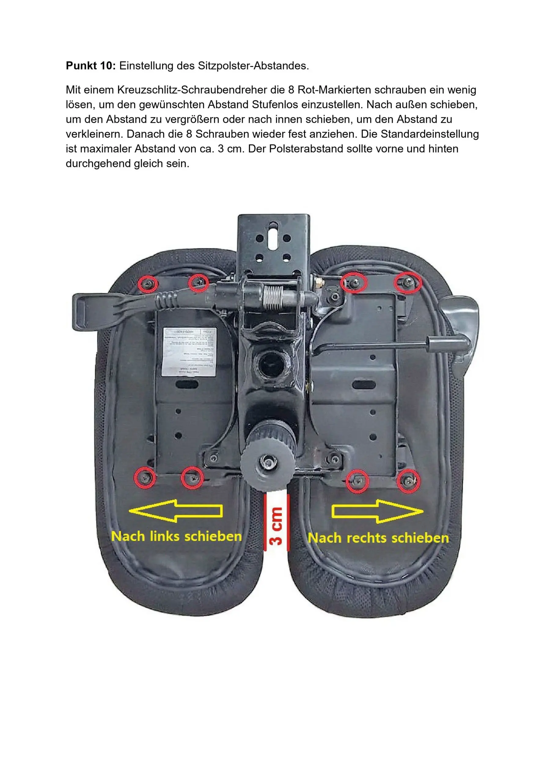 Bedienungsanleitung HARA STUHL Modell NIE und NWL